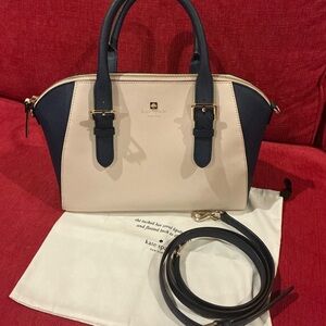 Kate Spade Navy and Cream Satchel